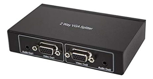 Monoprice 1 divisor Vga De 2 puertos 2 x 2 con Audio, 500 mh