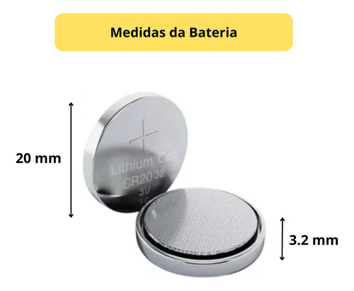 5 Pilhas Bateria Moeda Cr2032 Lítio - 1 Cartela C/5 Unidades