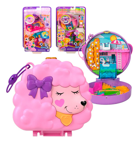 Polly Pocket Bolso Portatil 2 En 1 Y Set De Juego Mattel