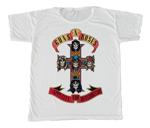 Remera Guns N Roses Appettite  Spun Adulto/niño Unisex