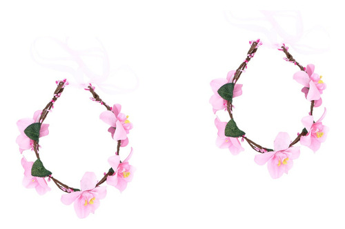 2pcs Collar De Flores For Perro, Guirnalda Floral For Boda