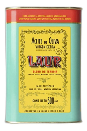 Laur Aceite De Oliva Virgen Extra Blend X 6 Unidades