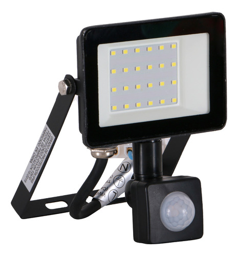 Proyector De Area Led 10w Con Sensor Plano Ip65 6500k