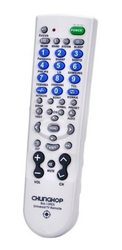 Imagen 2 de 2 de Control Remoto Universal Para Tv Chunghop