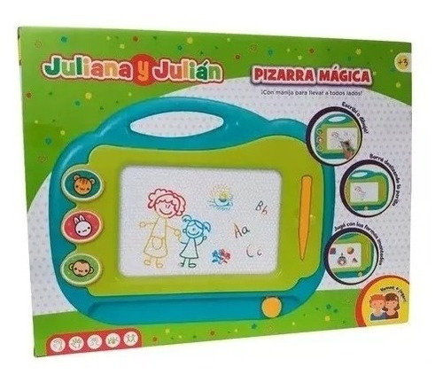 Imagen 3 de 5 de Pizarra Magica Juliana Y Julian Portatil Multicolor Formas