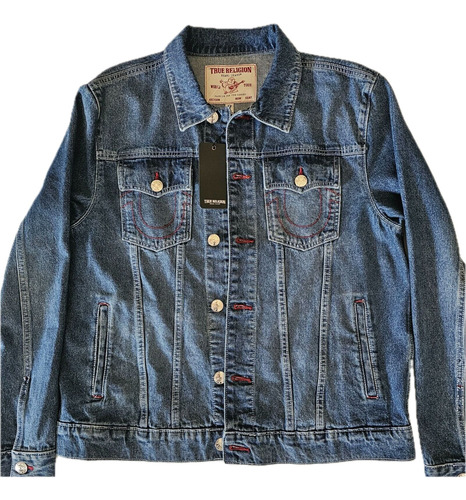 Campera De Jean True Religion Modelo Jesse Med. Storm Wash