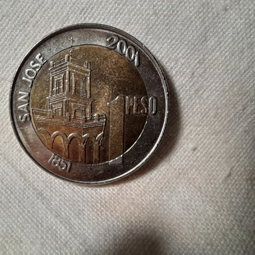 Moneda De Argentina 1 Peso - Año 2001 Urquiza - Ver Envío (Usado)