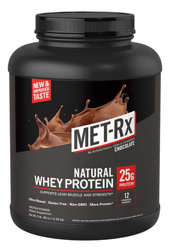 Proteina Natural En Polvo Sabor Chocolate Met-rx 5 Lb