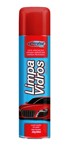 Spray Limpa Vidros Centralsul 400ml Limpeza Facil