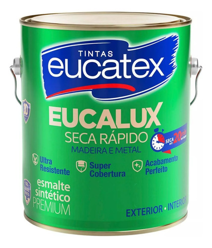 Tinta Esmalte Sintetico Eucalux P/ Madeira Metal 3,6l