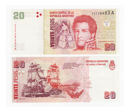 Argentina - Billete 20 Pesos 2000 Con Leyenda - Unc