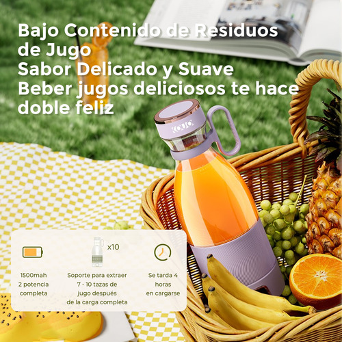 Vaso De Licuadora Portatil Mini Electrodomestico De Cocina Celeste