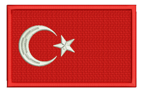 806 Bandera Turquía Parche Bordado