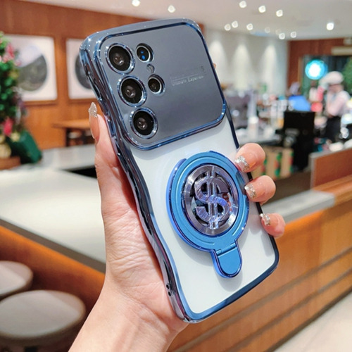 Funda Para Teléfono Samsung Galaxy S24 Plus/s24 Ultra/s25 Con Soporte, Rizada Y Ondulada, A Prueba De Golpes