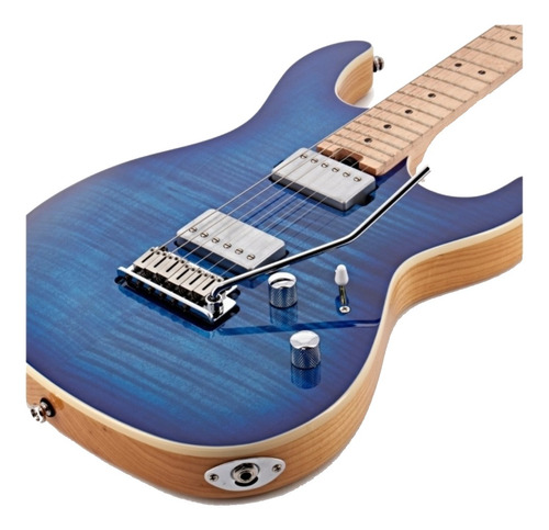 Guitarra eléctrica Cort G Series G290 FAT de arce/fresno bright blue burst burst con diapasón de arce