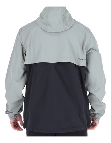Imagen 3 de 4 de Cortaviento Hombre Half Zip Gris Claro