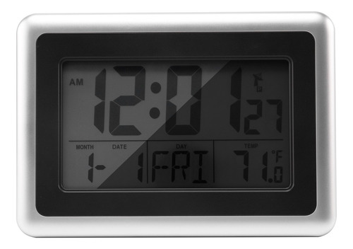 Reloj De Pared Digital, Pantalla Lcd Grande, Funciona Con P