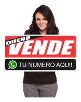 Comprar Cartel Lona Dueño Vende \u002F Alquila Con 4 Ojales
