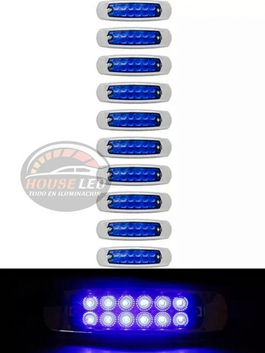 Pack X10 Luces Led Laterales Trocha 12v 24v Para Camion 