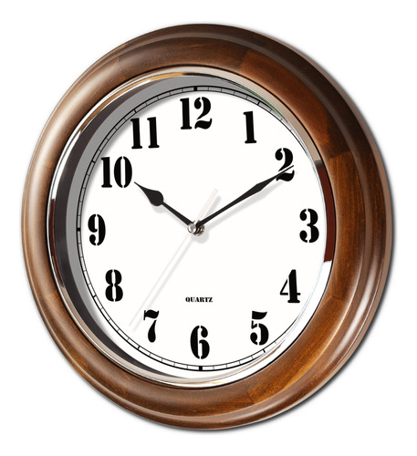 Ayrely® Reloj De Pared De Madera Con Diseno Retro, Reloj De