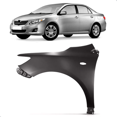 Paralama Para Toyota Corolla 2009 A 2013 C/ Furo Pisca