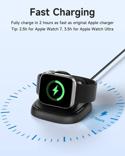 Soporte De Cargador Apple Watch Negro Con Usb C