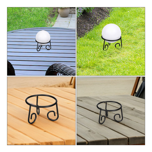 Soporte Decorativo De Metal Con Forma De Bola De Cristal, 2