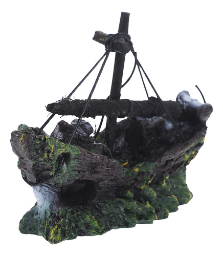 Figura De Pirata En Forma De Barco Roto Con Decoración De Na