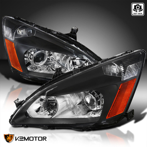 Par Faro Negro Honda Accord Lx 2005 2.4l