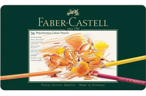 Lapices Faber Castell Polychromos X36 Lata Verde