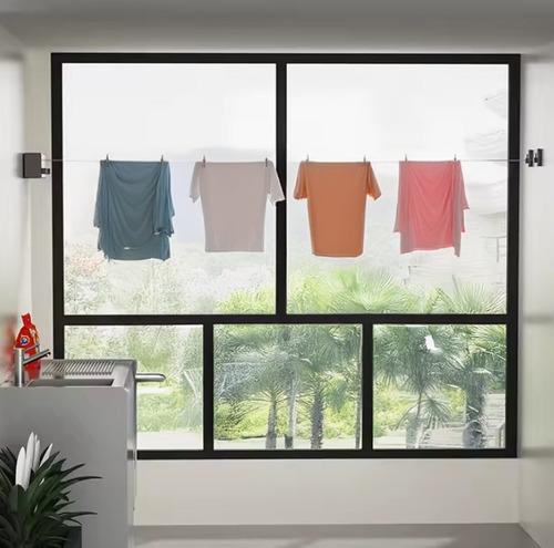 Tender De Pared Retractil Extensible Interior/exterior 4,2mt Negro