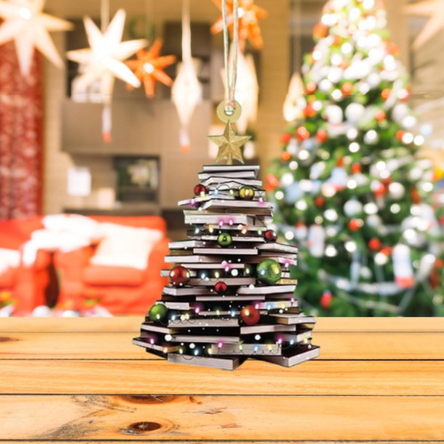 3 Adornos Para De Navidad Con Forma De Libro, Regalos Para A