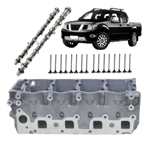 Cabeçote Nissan Frontier 2.5 16v Com Eixo Comando E Válvulas