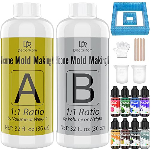 Silicone Mold Making Kit - 72 Oz Translucent Liquid Silicone