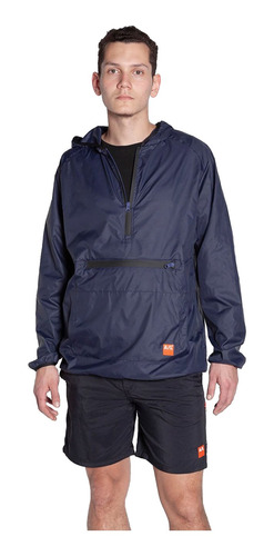 Rompevientos Anorak Pack Epuyen Azul Aire Libre