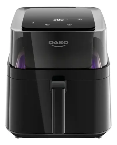 Fritadeira Air Fryer Dako Digital 6 Litros 360° 4 Em 1 Cor Preto