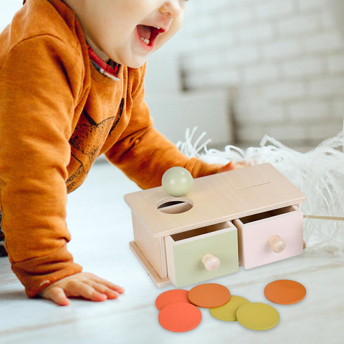 Caja De Caída De Bolas, Juguetes Montessori, Cajón Doble