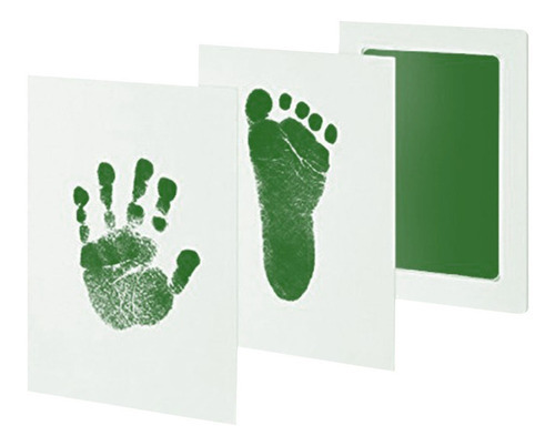 4r Almohadillas De Tinta Para Huellas De Manos De Bebés Para Color Verde