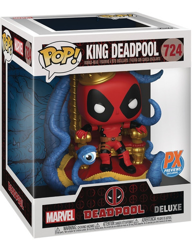 Funko Pop Deluxe Marvel King Deadpool On Throne 