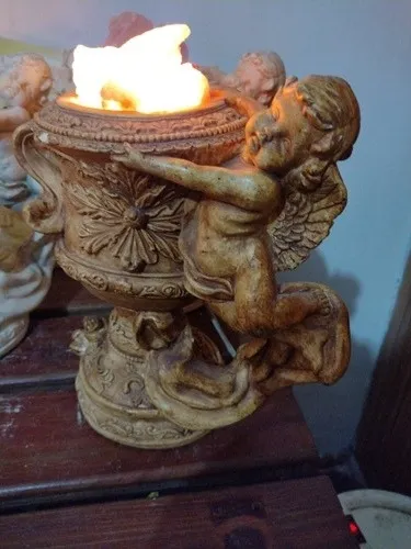 Lámpara De Piedras De Sal Angelito Comunión Bautismo Confirm