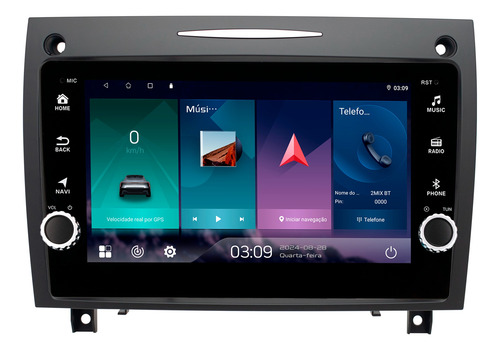 Multimídia 2mix C/botões Slk 2004 A 2011 2+64gb Android 9p