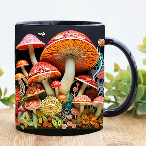 Taza De Setas Mágicas Con Taza De Café De Cerámica Con Setas