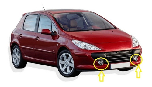 Kit Faro Auxiliar Antiniebla Peugeot 307 Aro Cromado
