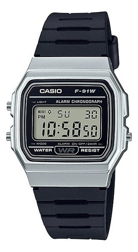 Reloj Casio Serie Vintage Original Unisex Time Square Color de la correa Negro Color del bisel Gris