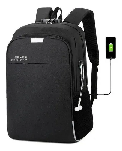 Mochila Anti Furto com Cadeado Notebook Saida Cabo Aux Usb Fone Ouvido Cor Preto é ruim? Mochila Anti Furto com Cadeado Notebook Saida Cabo Aux Usb Fone Ouvido Cor Preto é boa?