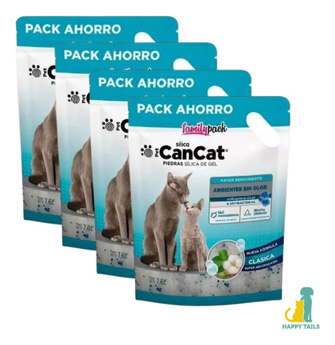 Silica Cancat Family Pack 4 X 7,6 Lts. - Happy Tails
