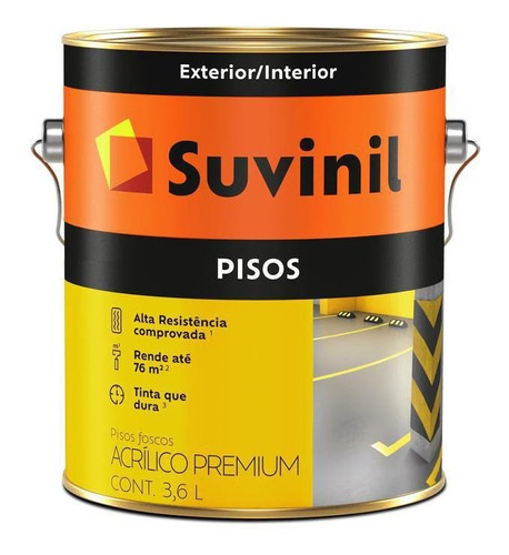 Tinta para Piso Suvinil Fosco 3,6 Litros - Cor Cerâmica