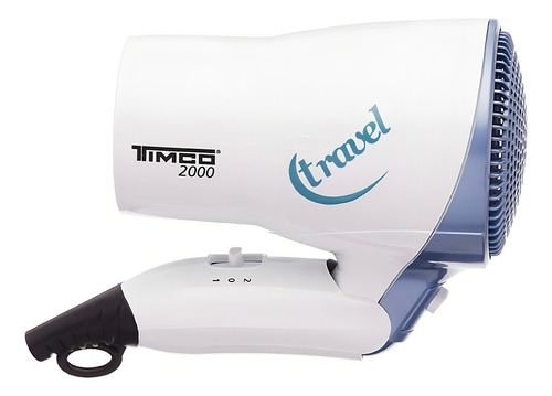 Secadora Cabello Plegable P/viaje Iones Timco Tra-2000 Blanco