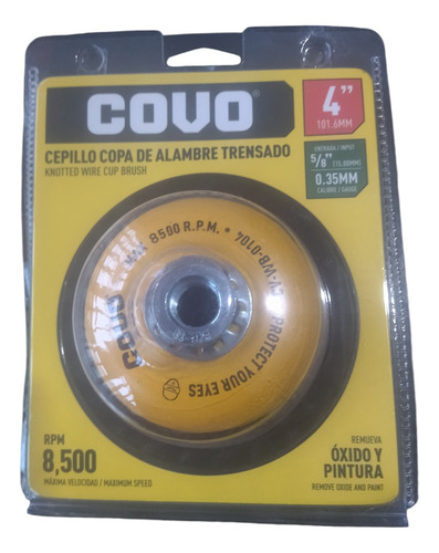 Cepillo Copa Alambre Trenzado 4 X5/8 Para Esmeril