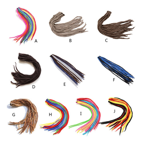 (i) Extensão De Cabelo Sujo Feminina Dreadlocks Space Roll A